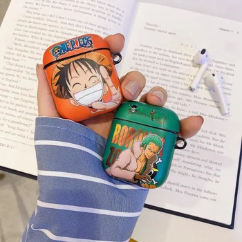 

Anime One Piece Luffy earphone case For AirPods 1 2 charging box Soft silicone Wireless bluetooth headphone cover for airpods 2