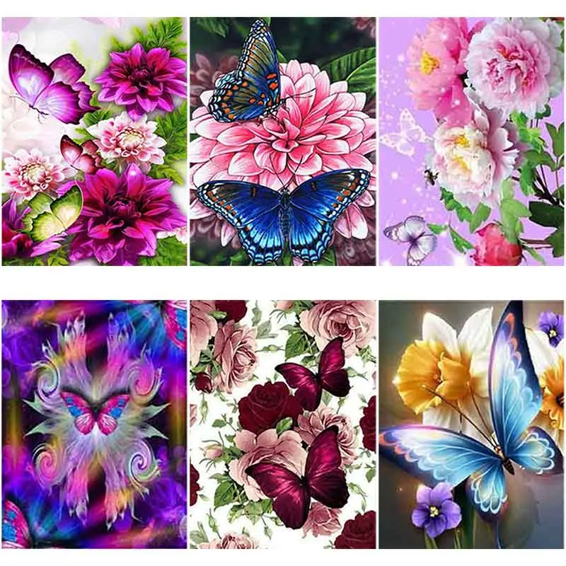 Full Drill Flower DIY 5D Diamond Painting Cross Stitch Embroidery Xmas Gifts