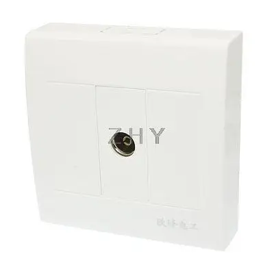 

1 Gang Square TV Socket Flush Mounting Coaxial Outlet Wall Plate AC 250V