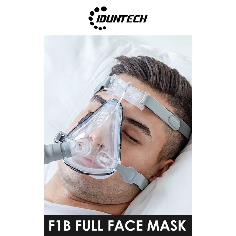 Респираторные маски CPAP BiPAP F1B F1A на все лицо с регулируемым ремешком адаптер для