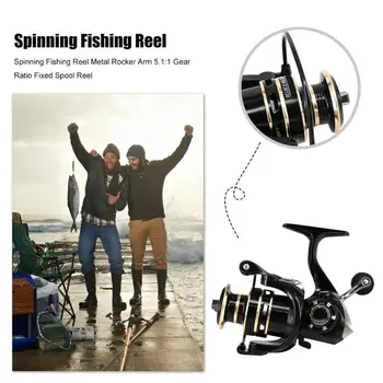 

Hot Sale Fishing Reels Multi-function AC2000 AC3000 Spinning Fishing Reel Full Metal Rocker Arm 5.1:1 Fixed Spool Reel