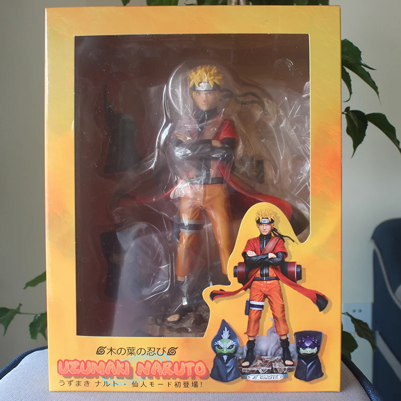 Японские Аниме 1/8 Наруто Sennin Modo ver. Подарок детям на ПВХ Коллекционная подвижная фигурка-модель - Цвет: with box