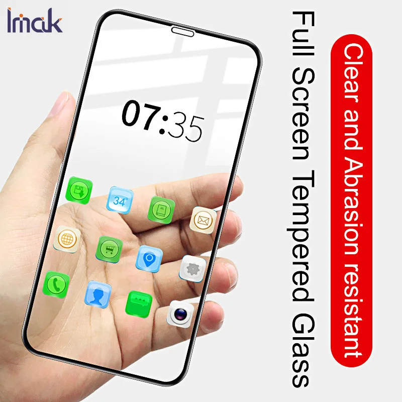 

For Iphone X XS XR XS Max 11 Pro Max 5.8 6.1 6.5 tempered glass film Imak Pro+ Full coverage Screen Protector protection cover