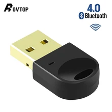 Rovtop CSR 4,0 беспроводной usb-адаптер Bluetooth ключ музыкальный приемник для ПК компьютер ноутбук мини беспроводной Blutooth