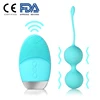 Vaginal Exercise Kegel Balls 10 Speed Vibrating Eggs & Facial Cleansing Brush Wireless Control Vibrator Adult Sex Toys for Women 1
