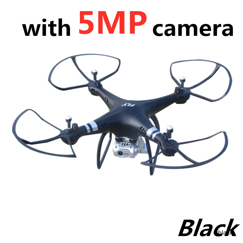 black 5MP 4K вращающаяся камера Квадрокоптер HD фотография давление воздуха парение ключ посадочный полет 20 минут RC вертолет - Цвет: black 5MP