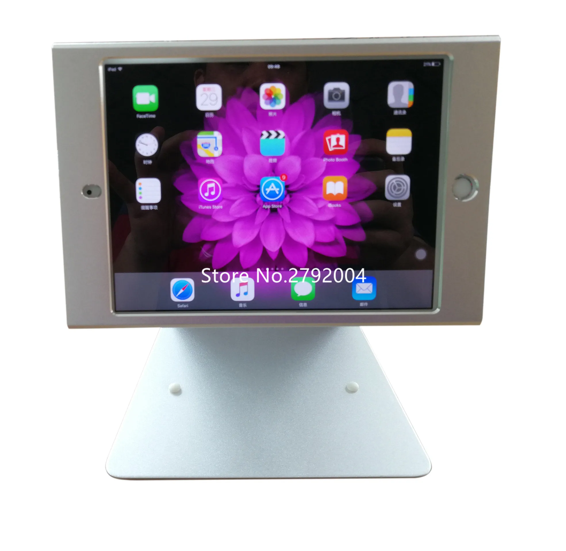 Ресторанная система заказа заблокирована для ipad мини настольная подставка наклонная и donw планшетный корпус