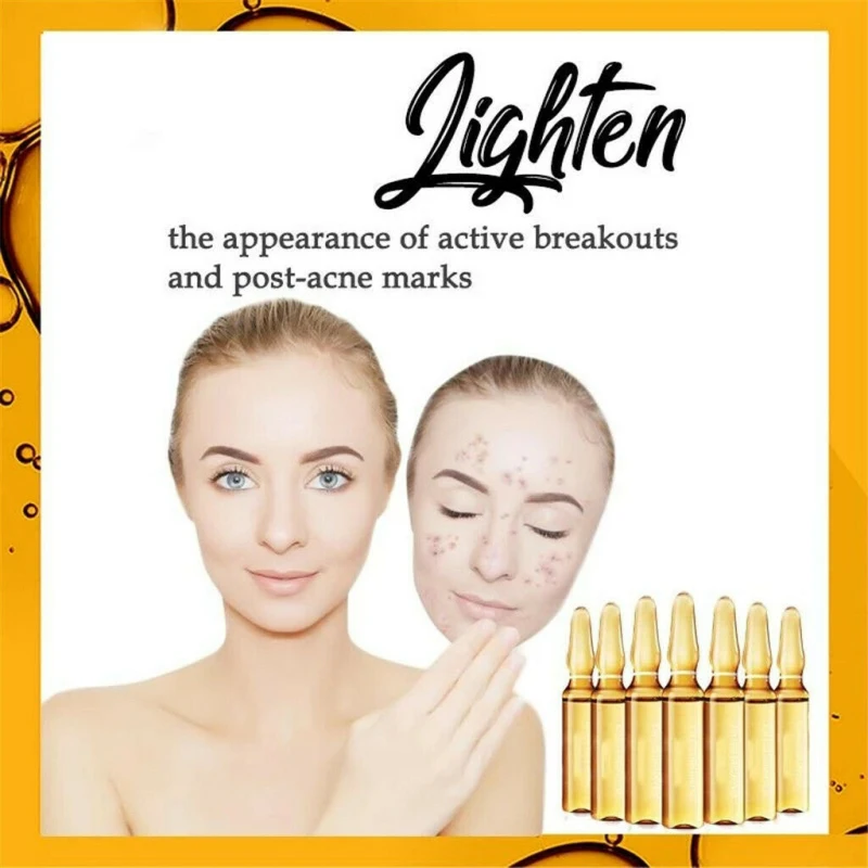 

New 7PCS Face Serum Set Dark Spot Corrective Ampoule Essence Set Moisturizing Body Lotion Hyaluronic Acid Gold Skin Care TSLM1