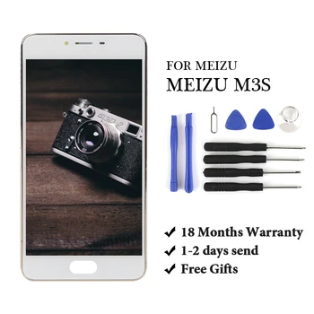

18 month Warranty For Meizu M3S LCD Display Touch Screen Digitizer Assembly Replacement LCDs + Gift For M3S mini Y685C Y685Q