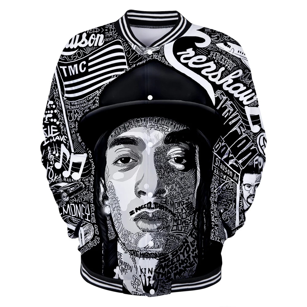 nipsey hussle 3D бейсбольная форма новые мужские/женские весенние повседневные бейсбольные куртки Harajuku Одежда Плюс Размер Уличная