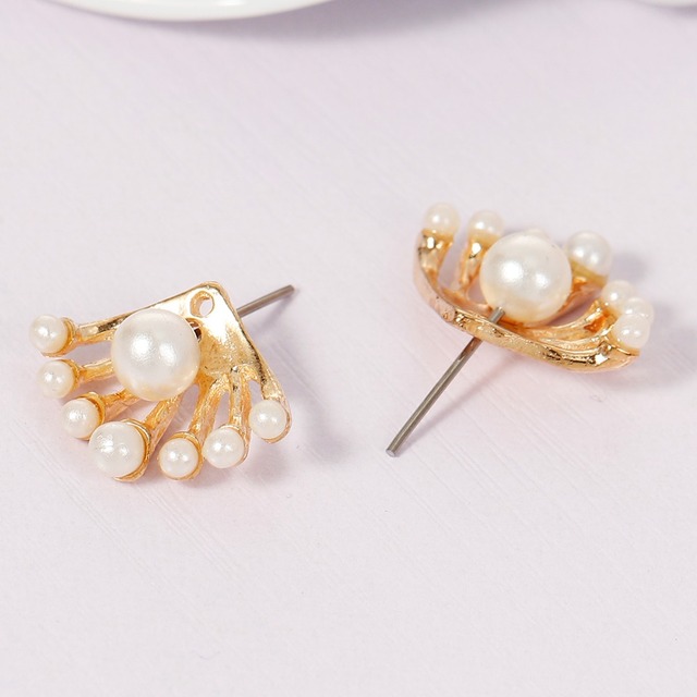 Style Simulated Pearl Earrings For Women Personality Geometric Female Elegant Earring Jewelry Valentine's Day Girl Gift