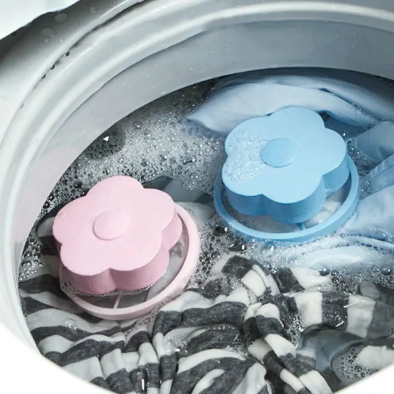 Reusable Washing Machine Floating Lint Mesh Trap Bag Hair Catcher Filter Net Pouch Cleaning Balls Bag Household Tool