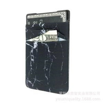 

1 pc Marbling Elastic Mobile Phone Wallet Credit ID Card Holder employee card holder ID card holder Adhesive Pocket Sticker