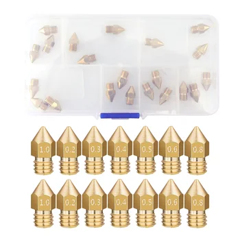 

22 Pcs Brass Nozzle Preservative Smooth Durable Sturdy Copper Nozzle Accessories Brass Nozzle for Printer Office