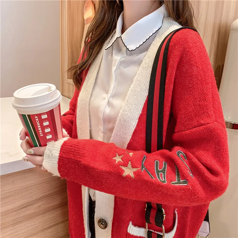 Зимний Корейский женский зимний Sueter Moda Sueter Cuello En V свитер для Женский вязаный свитер женская зимняя одежда