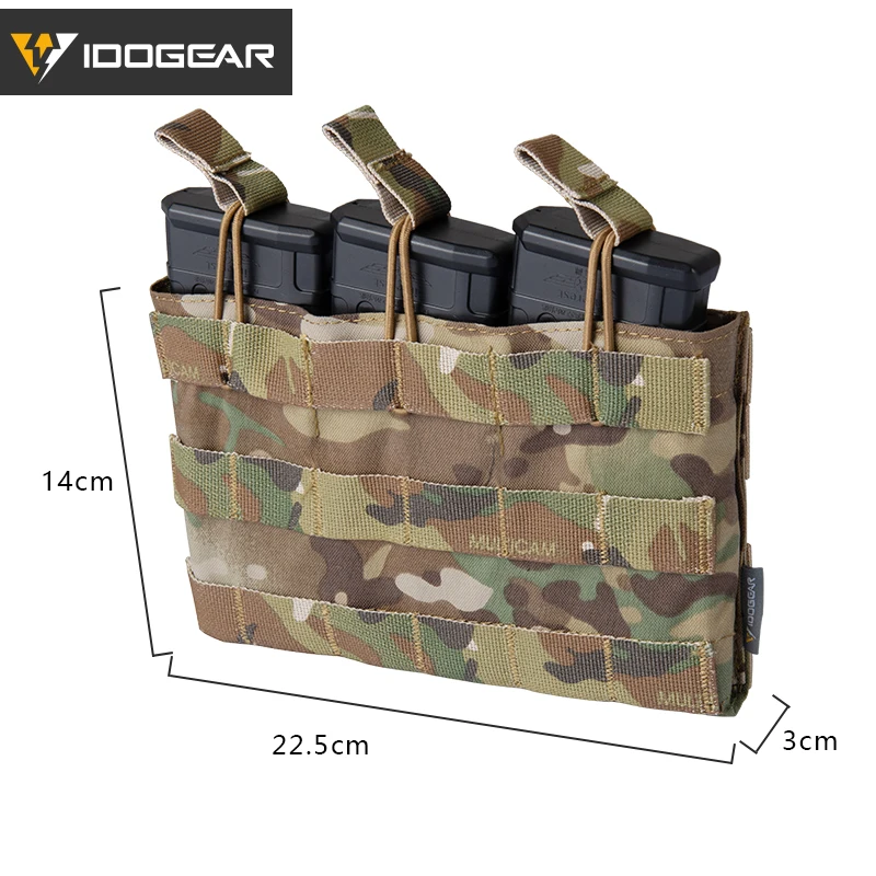 IDO gear тактический Molle тройной подсумок 5,56 с открытым верхом подсумок армейский страйкбол снаряжение тактические подсумок 3526