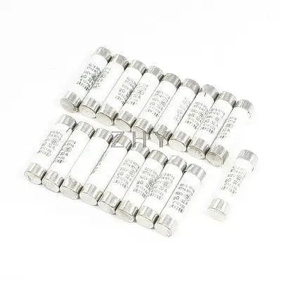 

20 Pcs 10mmx38mm Quick Fast Blow Ceramic Fuse Links 32A 500VAC RT19 RT14 RT18