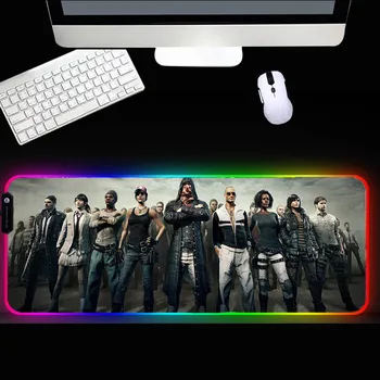 

RGB Mouse Pad Lock Edge Phantom Color Large Game Gaming Keyboard Pad rgb mouse pad Eating Chicken Computer Game Pad