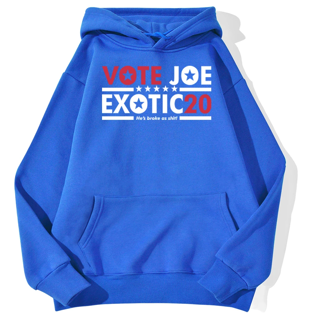 

Vote Joeexotic Letter Pattern Hoodies Sweatshirts Autumn Fleece Hoodie Sweatshirt Warm Casual Men Clothing Fashion Streetwear