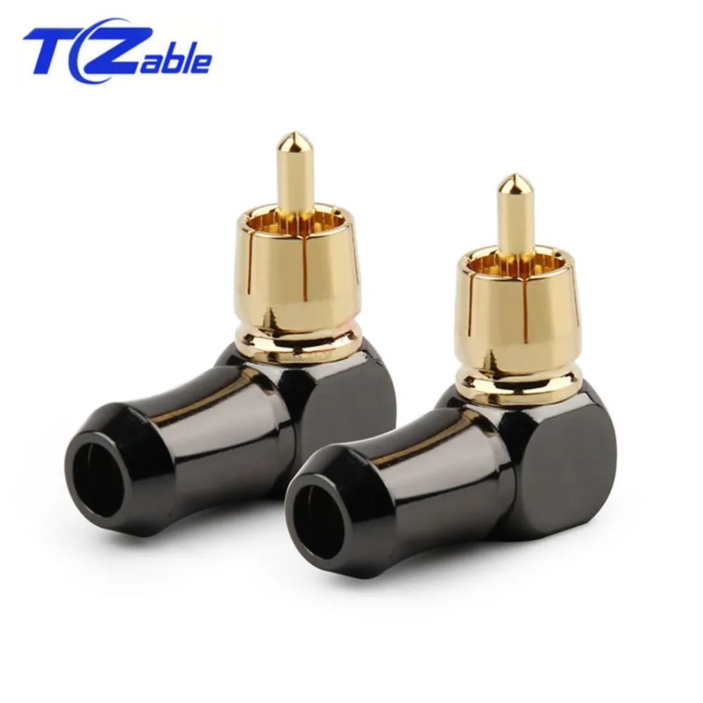 

10pcs RCA Plug Connector Male Speaker Jack RCA 90 Degree Adaptor Connector Solder Adapter Elbow Mini Jack