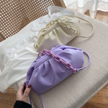 

TOYOOSKY Summer Cloud Bag 2020 Newest Designer Ladies Shoulder Bag Candy Color Luxury Brand Handbags Acrylic Chain