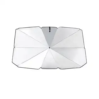 

Silver Tape Umbrella Sunshade Car Sunshade Telescopic Sunscreen Heat Insulation Front Windshield Sunshade