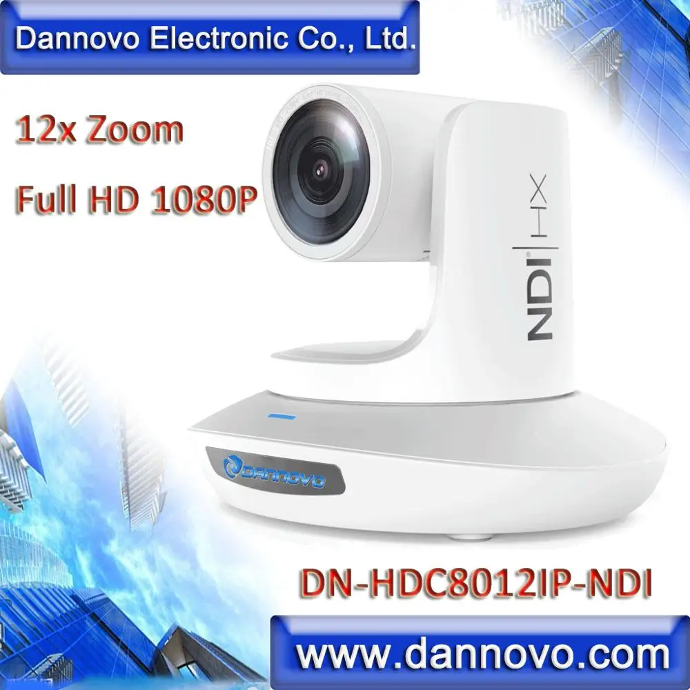 : DANNOVO 1080P NDI Live Broadcasting Video Camera with Wide Angle, 12x Zoom, VISCA over IP(DN-HDC8012IP-NDI)