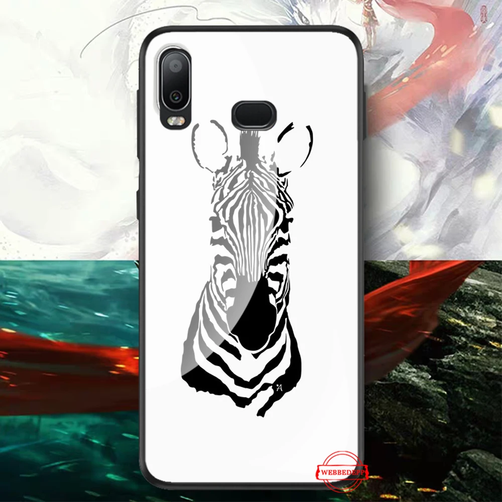 114W Зебра арт узор Стекло чехол для samsung S7 край S8 S9 S10 плюс A10 A20 A30 A40 A50 A60 A70 Note 8, 9, 10, плюс - Цвет: TG10
