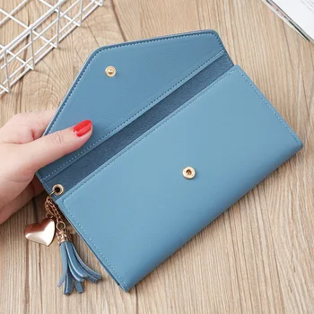 

Korean Love Tasse Women Wallets with hasp Phone Pocket Purse Card Holder Patchwork Women Long Wallet Lady Short Coin Purse