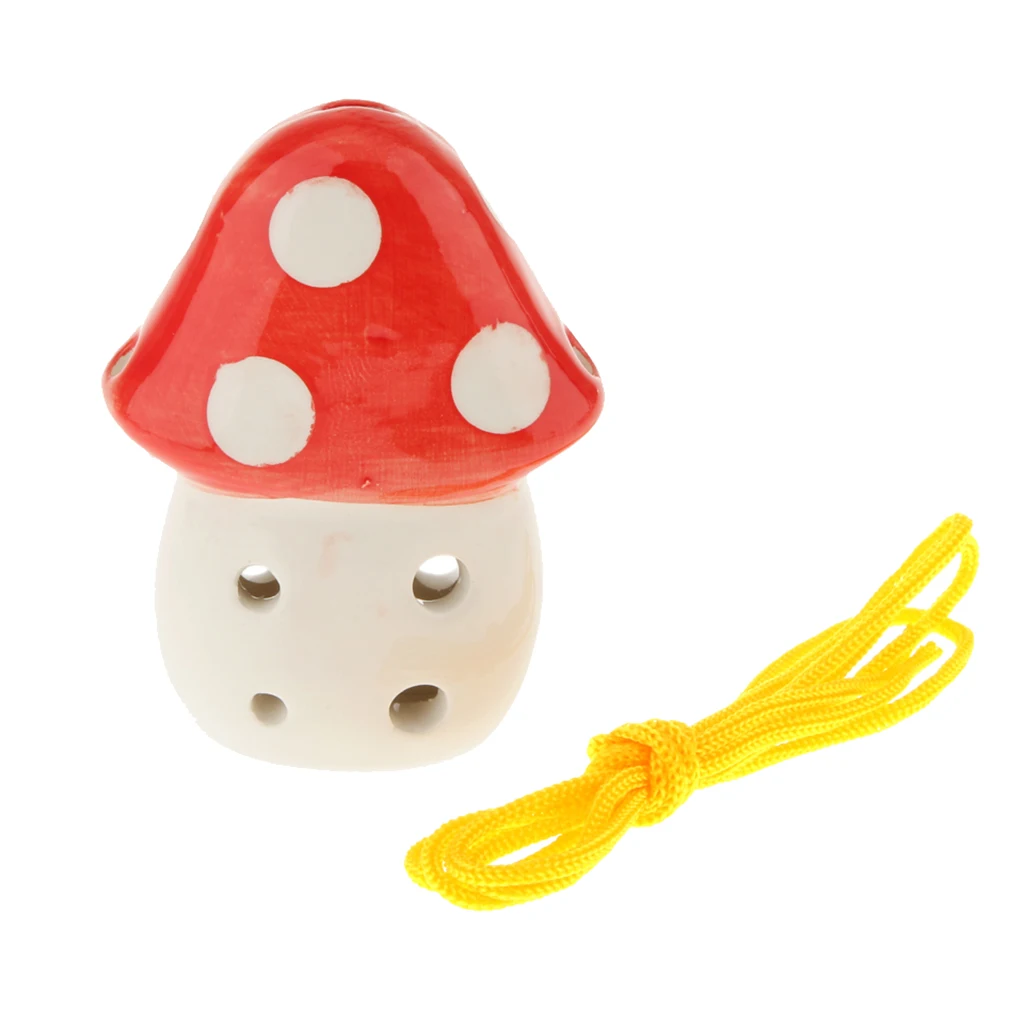 Переносной прибор Mashroom форма 6 отверстий красная музыкальная керамическая окарина