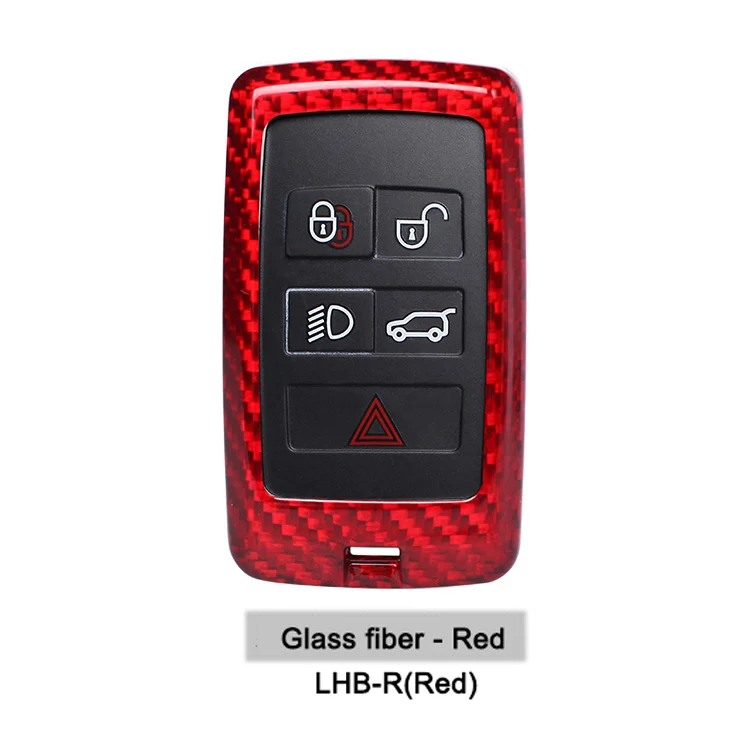 LHB-R(Red) Чехол из углеродного волокна для автомобильного ключа, умный чехол для Land Rover RANGE ROVER SPORT freelander 2 DISCOVERY 4 Evoque, автомобильные аксессуары - Название цвета: LHB-R(Red)