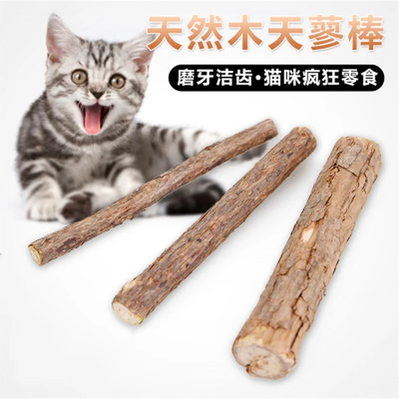 2/5PCS Natural Catnip Pet Cat Molar Toothpaste Stick Actinidia Fruit Cat Toys Snacks Sticks Pet Cleaning Teeth Cats Supplies