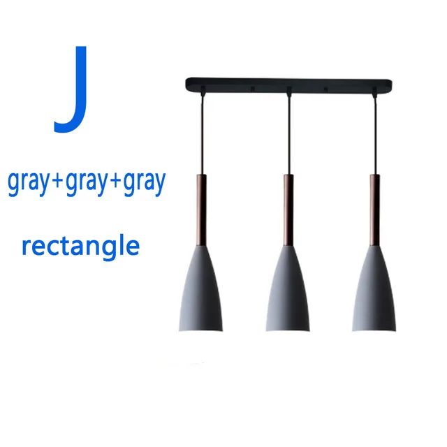 Nordic Pendant Lights Modern Hanging Lamps Minimalist Simple Light Multicolor Lamp 3 Heads for Kitchen Dining Room coffee bar YELLOW