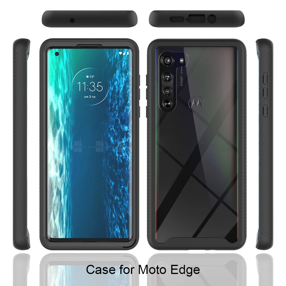 Fashion Armor Bumper Anti Fall Phone Case For Motorola Edge One Fusion Hyper Action Zoom Vision Marco P40 Plus Protection Cover