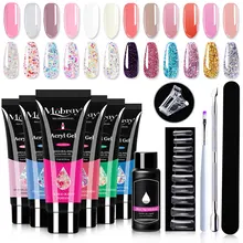 7 pçs poli prego gel kit manicure prego conjunto 15ml builder gel ponta formulário rápido construção prego extensão gel kit ferramentas da arte do prego