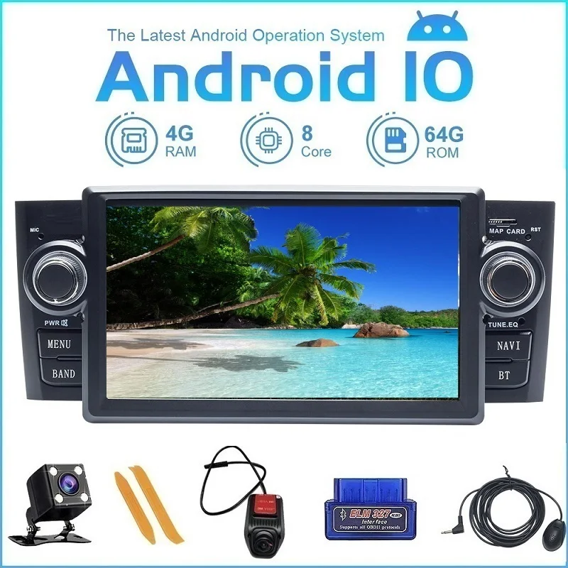 ZLTOOPAI Android 10 для Fiat Punto Grande Linea 2007-2012 Авто Радио Стерео головное устройство GPS