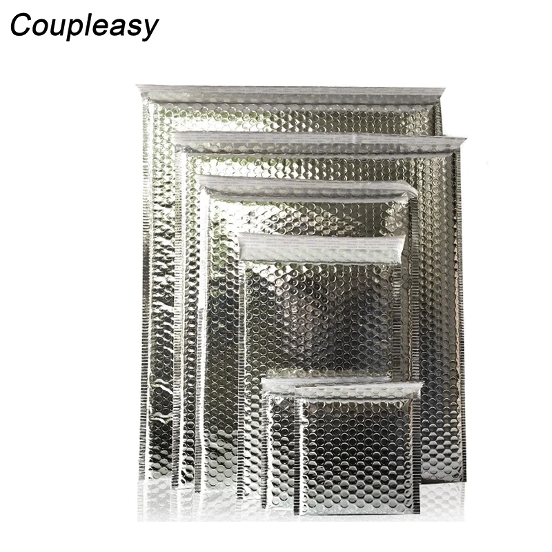 

10pcs Silver Aluminized Bubble Bag Thicken Bubble Envelope Plastic Express Foam Envelope Waterproof Mailers Padded Bag