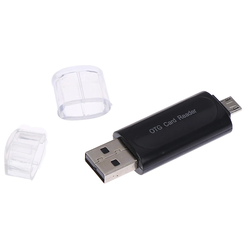 Многофункциональный ОТГ USB 2,0 кард-ридер адаптер для мобильного TF t-flash для ПК ноутбука компьютера - Цвет: Black