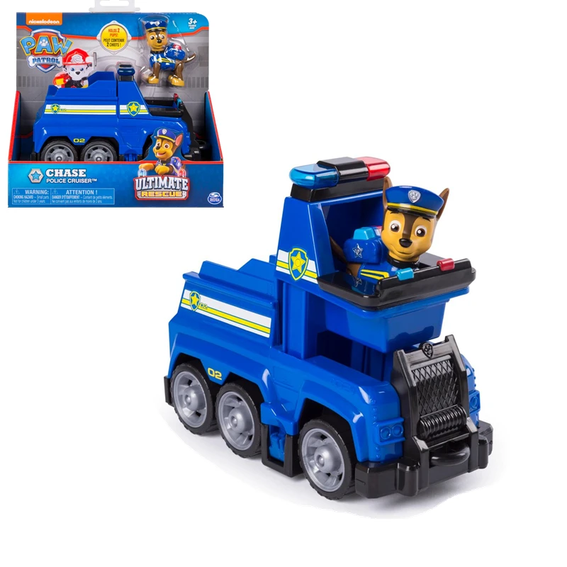 Подлинный Paw Patrol Chase Six wheeler игрушечный набор игрушечный автомобиль Телескопический коготь прокрутка фигурка аниме модель игрушки для детей подарок