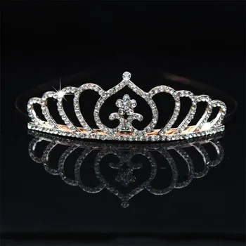 

Bridal Wedding Crystal Tiara Headband Party Princess Prom Crown Kids Girl Hairband Hair Accessiories XRQ88