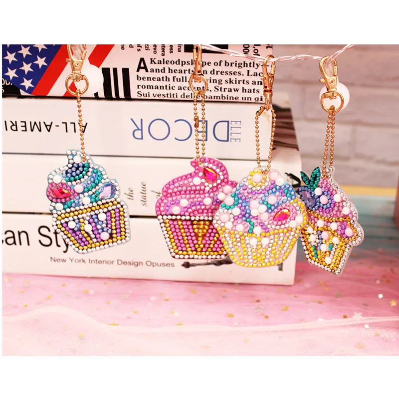 Кекс алмазов картина брелок 5D Наборы рисунок с украшением в виде кристаллов