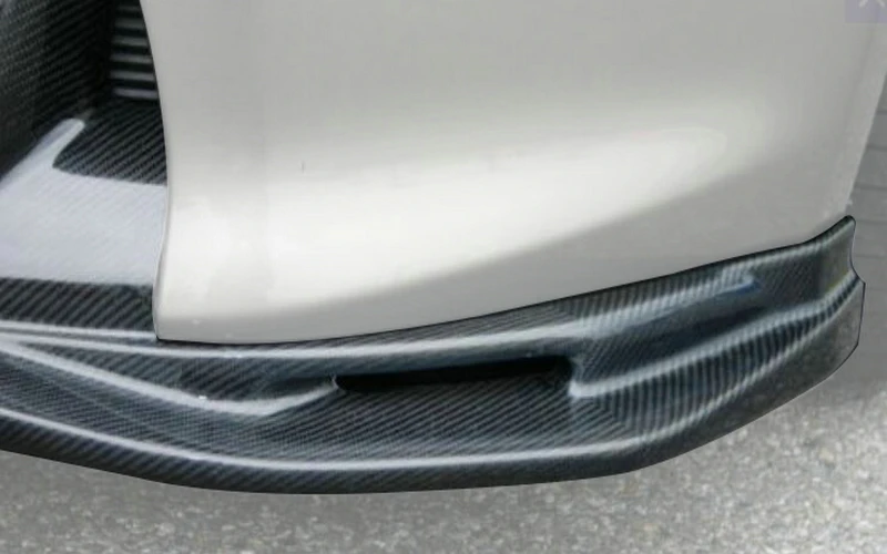 TS стиль углеродное волокно передняя губа глянцевая отделка бампер Splitter Fibre Body Kit для 09-12 370Z Z34 Zenki ранняя модель(Pre-facelift
