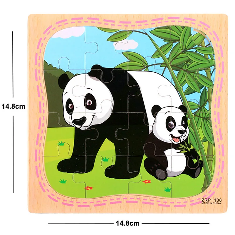 New Sale 38 Style Cartoon Wooden Puzzle Children Animal/ Vehicle Jigsaw Toy 3-6 Year Baby Early Educational Toys for Kids Game 38