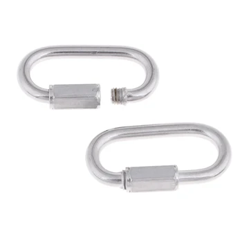 

Set 2 Scuba Diving Quick Link Clip Hook - Marine Grade 316 Stainless Steel
