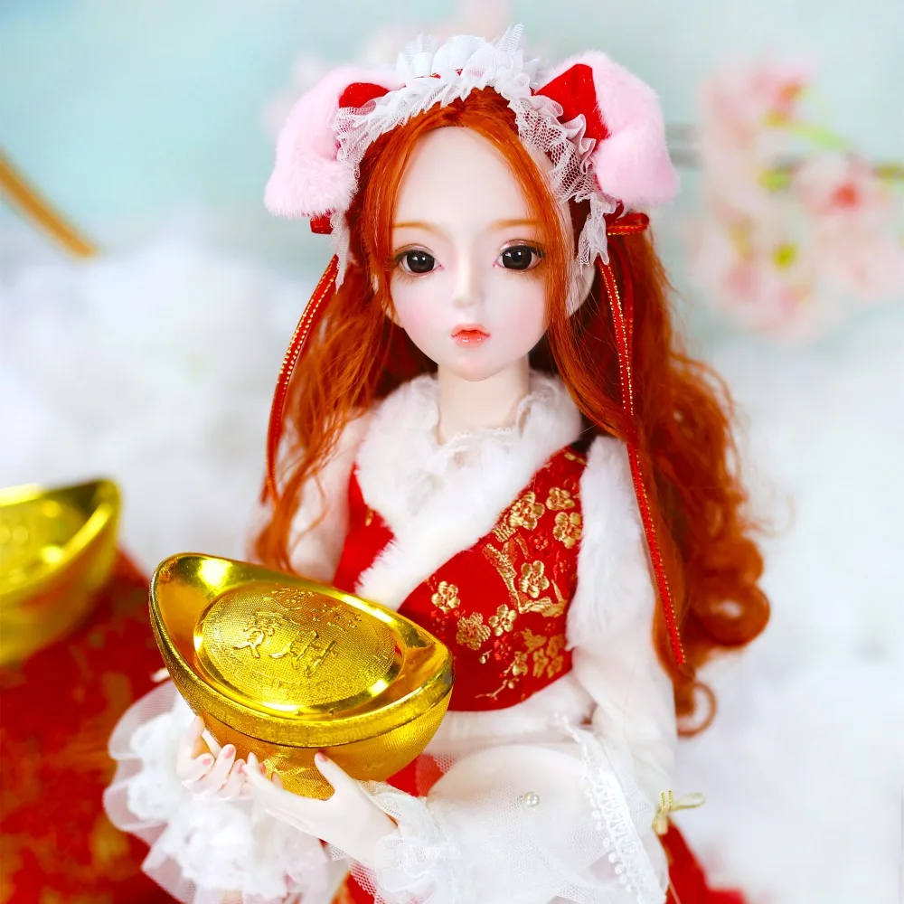 DBS 1/3 BJD 12 Китайский Зодиак механическое соединение тела, включая волосы, глаза, одежду ручная роспись макияж 62 см Высота девушки ледяной, SD - Цвет: Pig