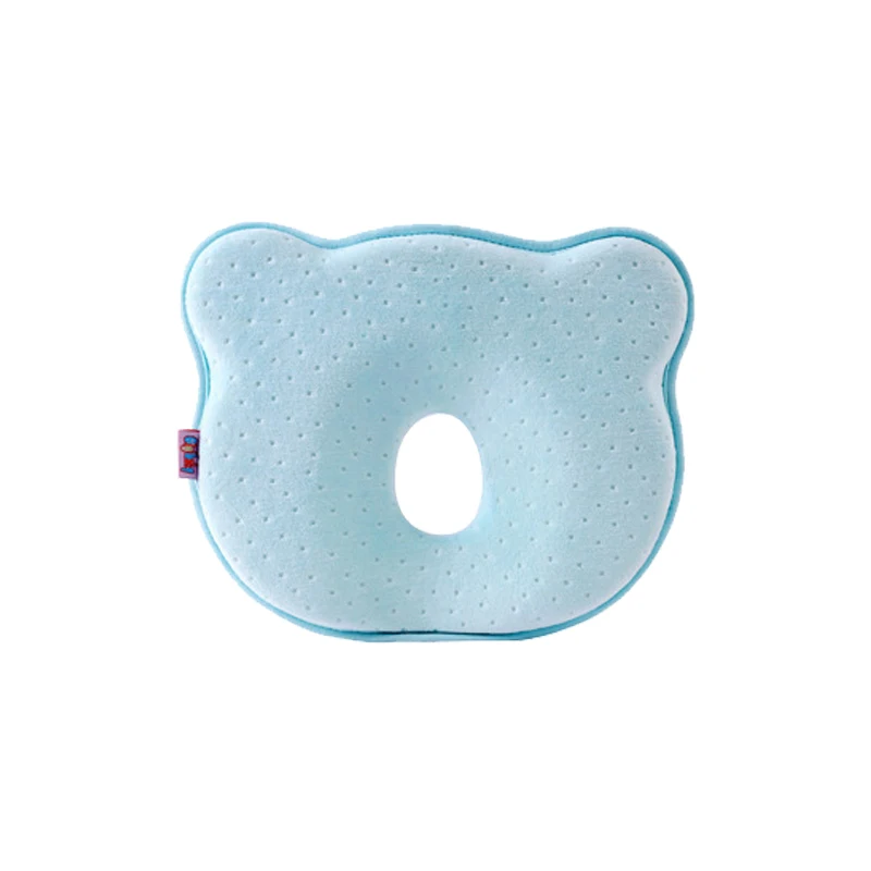 Детские рефлюкс форма Подушка плоская голова пены памяти для новорожденных младенцев - Цвет: Небесно-голубой