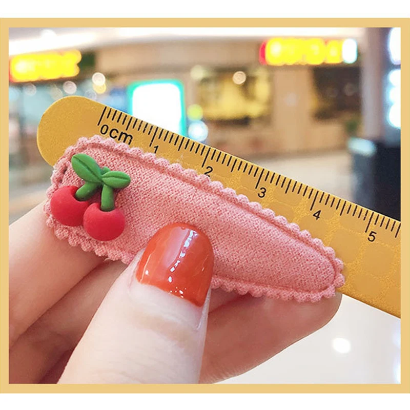 10 Pcs/Set Cartoon Hair Clips For Girls Fur Fruit Hair Clips Children Flower Korean Hair Barrette Animal Hair Pins Princess Elsa