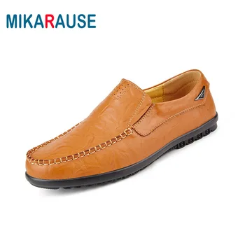 

MIKARAUSE Man Casual Leather Shoes Genuine Leather Loafers for Men Comfort Slip-On Moccasins Loafers Male Driving Walking Shoes