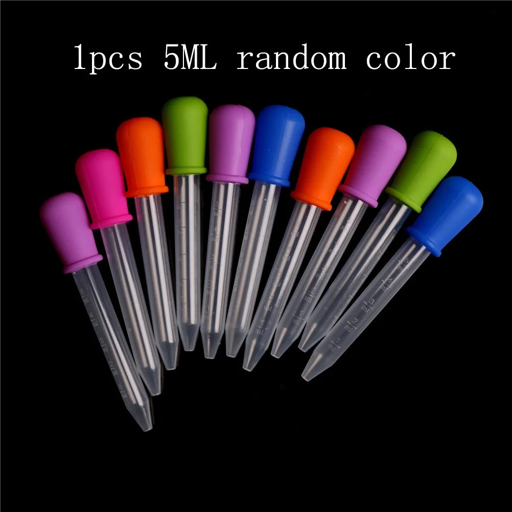 1Pcs 5ML Plastic Squeeze Transfer Pipettes Dropper Disposable Pipettes For Silicone Mold UV Epoxy Resin Craft Jewelry Making