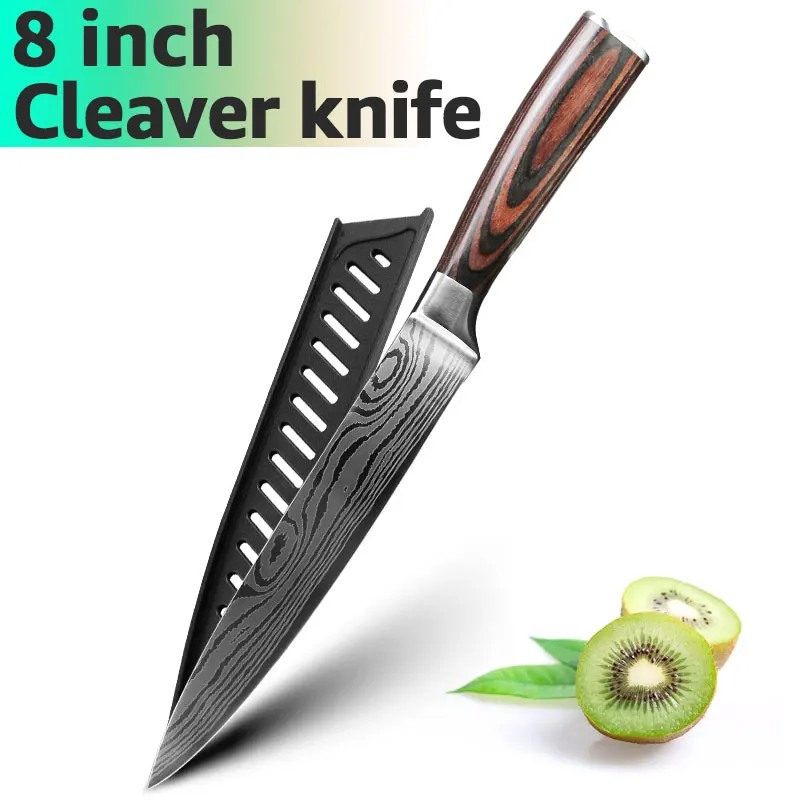 Stainless Steel Drawing Gyuto Cleaver Set Slicer  Stainless Steel Kitchen  Knives - Kitchen Knives - Aliexpress